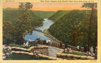 Hawk's Nest State Park West Virginia Postcard 1944_Front