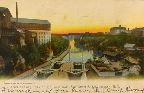 Lockport Locks 1905 Postcard_Front