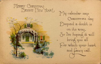Merry Christmas Postcard 1922 _ Front