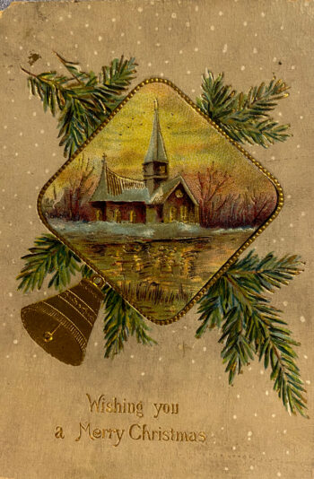 Merry Christmas Vintage Postcard_Front
