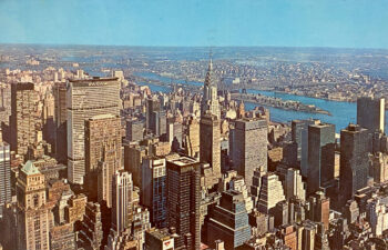Midtown Manhatten NYC Postcard 1970_Front