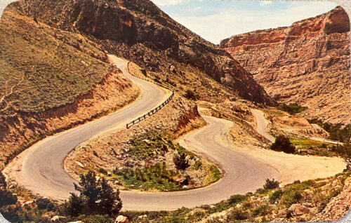 U.S. Route 14 Shell Canon Postcard 1963_Front